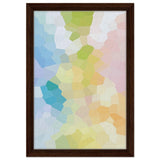 Radiant Harmony: A Burst of Life and Color | Abstract Wall art Print - 30x45 cm / 12x18″ - Framed Canvas - Dark wood frame