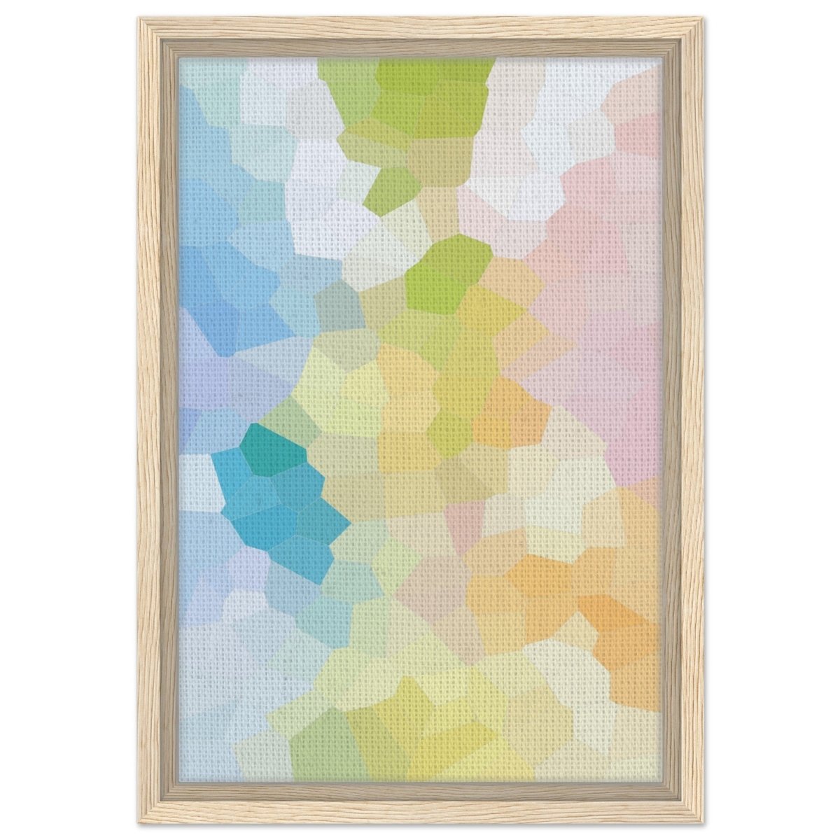 Radiant Harmony: A Burst of Life and Color | Abstract Wall art Print - 30x45 cm / 12x18″ - Framed Canvas - Wood frame