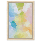 Radiant Harmony: A Burst of Life and Color | Abstract Wall art Print - 30x45 cm / 12x18″ - Framed Canvas - Wood frame