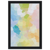 Radiant Harmony: A Burst of Life and Color | Abstract Wall art Print - 30x45 cm / 12x18″ - Framed Canvas - Black frame