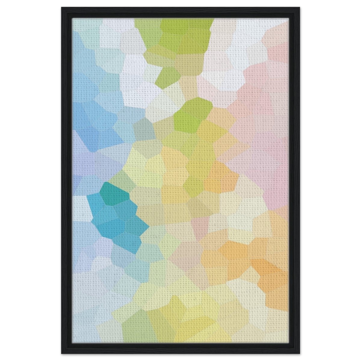 Radiant Harmony: A Burst of Life and Color | Abstract Wall art Print - 50x75 cm / 20x30″ - Framed Canvas - Black frame