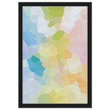 Radiant Harmony: A Burst of Life and Color | Abstract Wall art Print - 40x60 cm / 16x24″ - Framed Canvas - Black frame