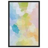 Radiant Harmony: A Burst of Life and Color | Abstract Wall art Print - 60x90 cm / 24x36″ - Framed Canvas - Black frame