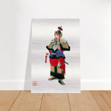 Regal Warrior's Tale | Traditional Chinese Historical Art - Brushed Aluminum Print - 50x75 cm / 20x30″ - 