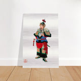 Regal Warrior's Tale | Traditional Chinese Historical Art - Brushed Aluminum Print - 40x60 cm / 16x24″ - 