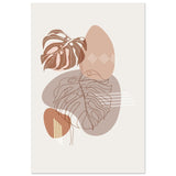 Serene Monstera: Abstract Harmony | Minimalist Wall art Print - 60x90 cm / 24x36″ - Aluminum Print - 