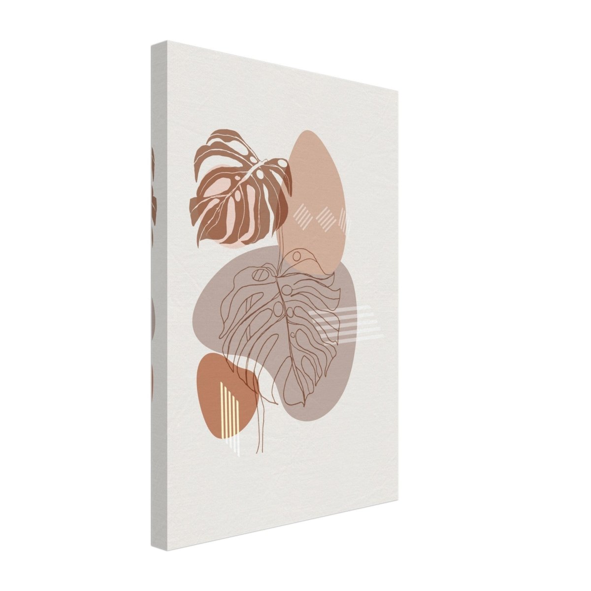 Serene Monstera: Abstract Harmony | Minimalist Wall art Print - 30x45 cm / 12x18″ - Canvas - 