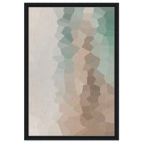 Serene Shores: A Tranquil Escape | Abstract Wall art print - 50x75 cm / 20x30″ - Framed Canvas - Black frame