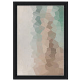 Serene Shores: A Tranquil Escape | Abstract Wall art print - 30x45 cm / 12x18″ - Framed Canvas - Black frame