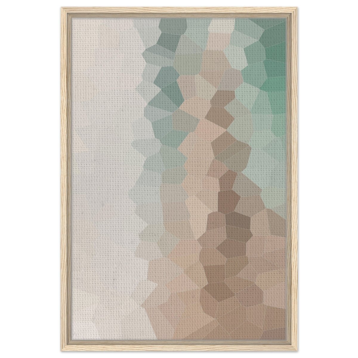 Serene Shores: A Tranquil Escape | Abstract Wall art print - 50x75 cm / 20x30″ - Framed Canvas - Wood frame