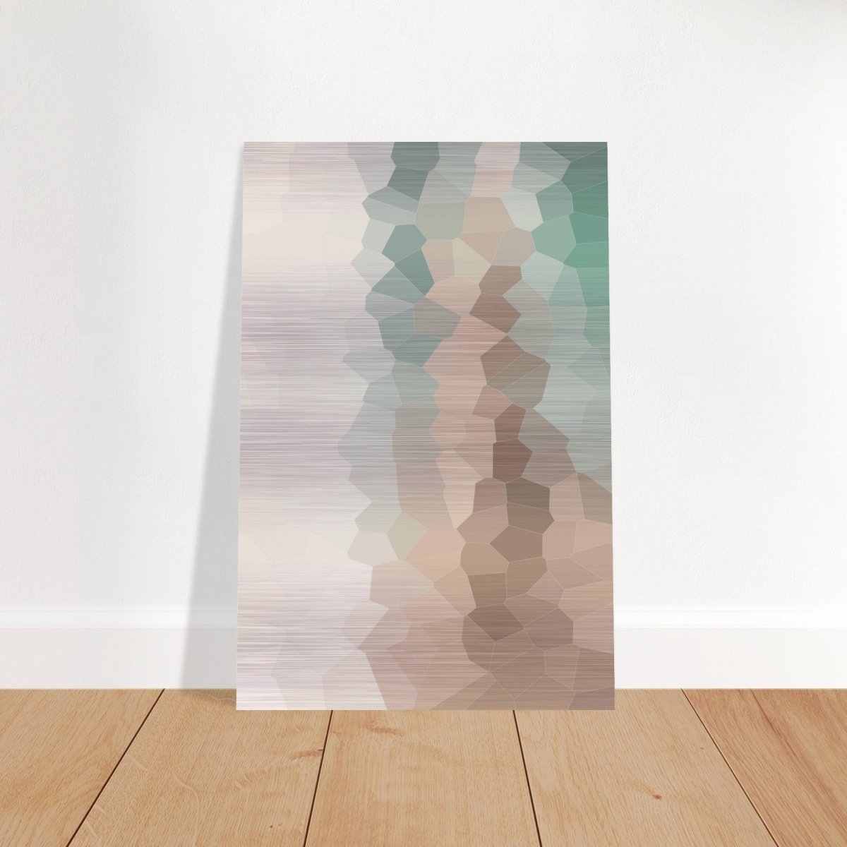 Serene Shores: A Tranquil Escape | Abstract Wall art print - 40x60 cm / 16x24″ - Brushed Aluminum Print - 