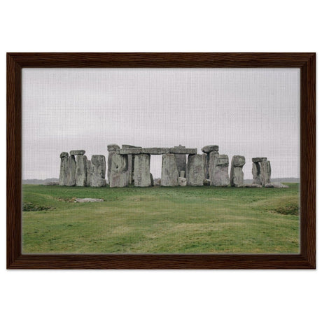 Stonehenge: A Timeless Wonder | Salisbury Plain | Wiltshire, England - Framed Canvas - 30x45 cm / 12x18″ - Dark wood frame