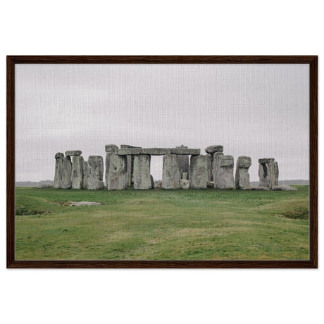 Stonehenge: A Timeless Wonder | Salisbury Plain | Wiltshire, England - Framed Canvas - 60x90 cm / 24x36″ - Dark wood frame