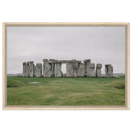 Stonehenge: A Timeless Wonder | Salisbury Plain | Wiltshire, England - Framed Canvas - 50x75 cm / 20x30″ - Wood frame