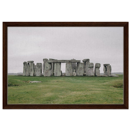 Stonehenge: A Timeless Wonder | Salisbury Plain | Wiltshire, England - Framed Canvas - 40x60 cm / 16x24″ - Dark wood frame