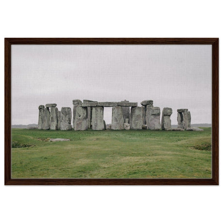 Stonehenge: A Timeless Wonder | Salisbury Plain | Wiltshire, England - Framed Canvas - 50x75 cm / 20x30″ - Dark wood frame