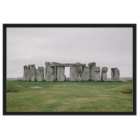 Stonehenge: A Timeless Wonder | Salisbury Plain | Wiltshire, England - Framed Canvas - 60x90 cm / 24x36″ - Black frame