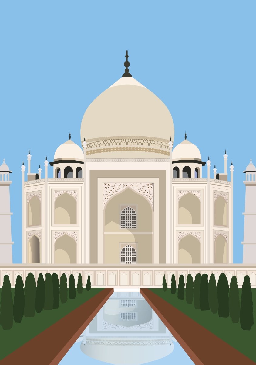 Taj Mahal - Symbol of Eternal Love | India | 3 Design Options - 30x45 cm / 12x18″ - Design Option 3 - Acrylic Print