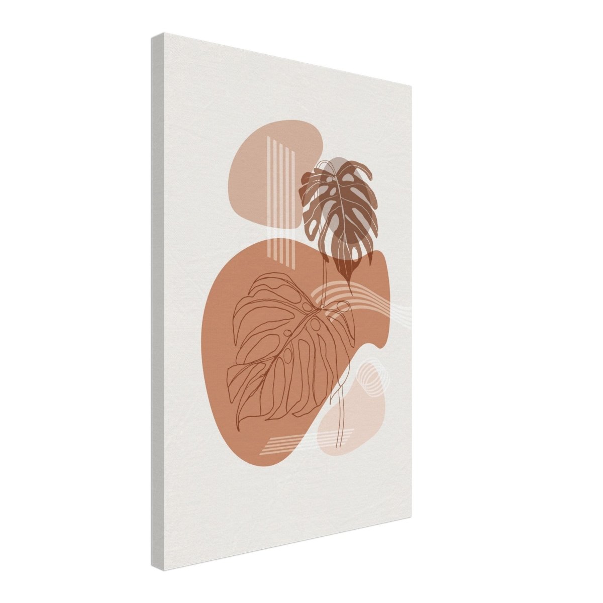 Terracotta Monstera Harmony | Wall art Print - 40x60 cm / 16x24″ - Canvas - 