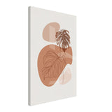 Terracotta Monstera Harmony | Wall art Print - 40x60 cm / 16x24″ - Canvas - 