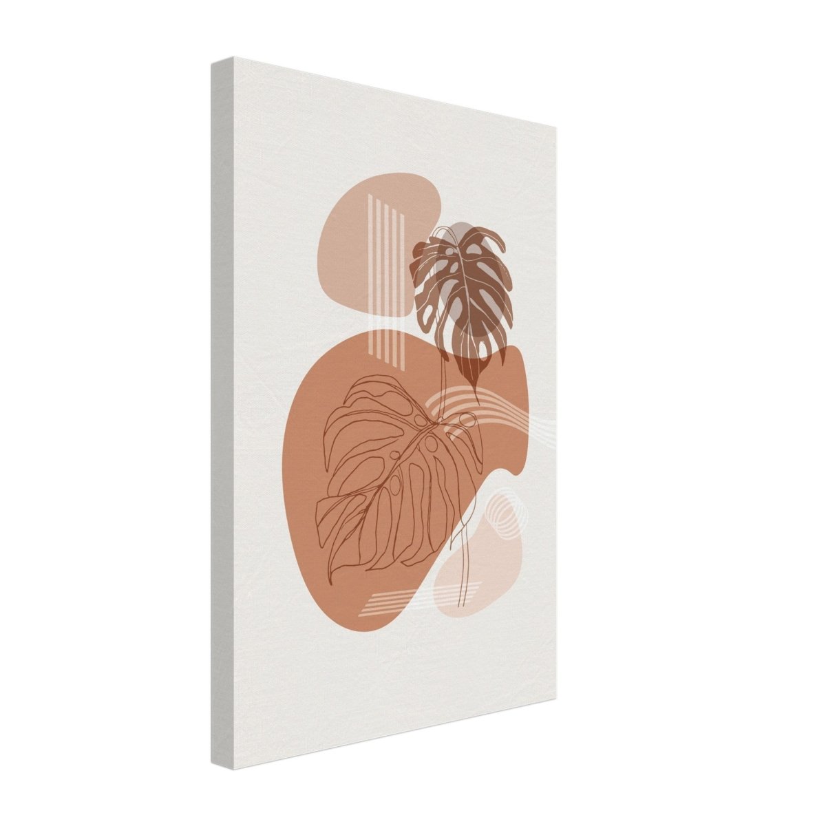 Terracotta Monstera Harmony | Wall art Print - 30x45 cm / 12x18″ - Canvas - 