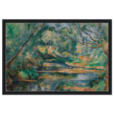 The Brook (ca. 1895–900) by Paul Cézanne | Vintage wall art print - Framed Canvas - 50x75 cm / 20x30″ - Black frame