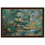 The Brook (ca. 1895–900) by Paul Cézanne | Vintage wall art print - Framed Canvas - 40x60 cm / 16x24″ - Dark wood frame