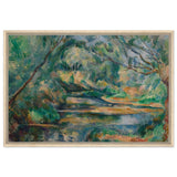 The Brook (ca. 1895–900) by Paul Cézanne | Vintage wall art print - Framed Canvas - 60x90 cm / 24x36″ - Wood frame