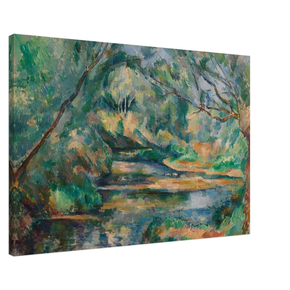 The Brook (ca. 1895–900) by Paul Cézanne | Vintage wall art print - Canvas - 60x90 cm / 24x36″ - 