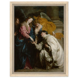 The Vision of the Blessed Hermann Joseph by Anthony van Dyck | Vintage Art wall art print - Framed Canvas - 30x40 cm / 12x16″ - Wood frame