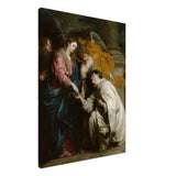 The Vision of the Blessed Hermann Joseph by Anthony van Dyck | Vintage Art wall art print - Canvas - 60x80 cm / 24x32″ - 