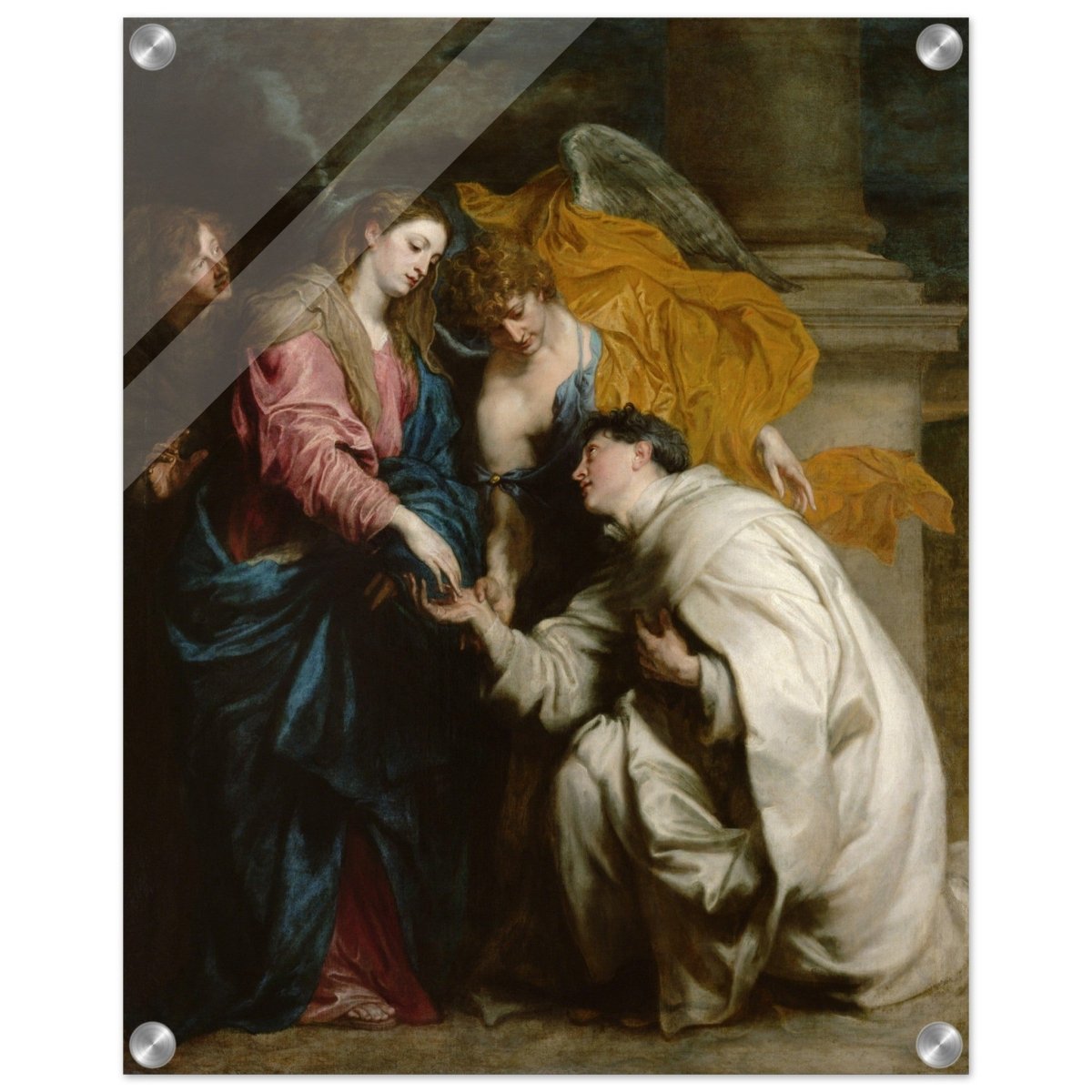 The Vision of the Blessed Hermann Joseph by Anthony van Dyck | Vintage Art wall art print - Acrylic Print - 40x50 cm / 16x20″ - 