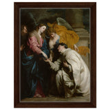 The Vision of the Blessed Hermann Joseph by Anthony van Dyck | Vintage Art wall art print - Framed Canvas - 30x40 cm / 12x16″ - Dark wood frame