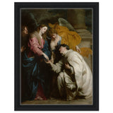 The Vision of the Blessed Hermann Joseph by Anthony van Dyck | Vintage Art wall art print - Framed Canvas - 30x40 cm / 12x16″ - Black frame