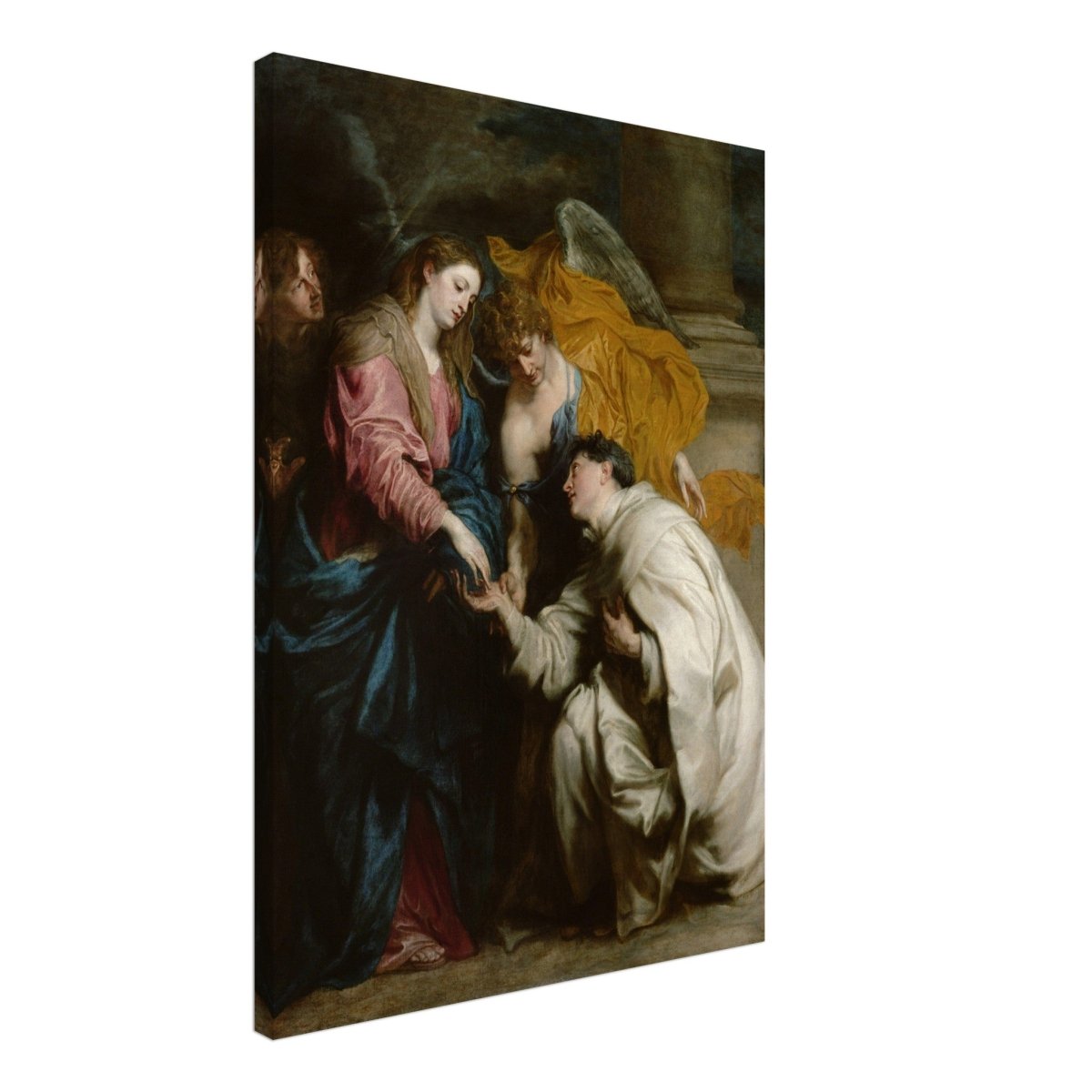 The Vision of the Blessed Hermann Joseph by Anthony van Dyck | Vintage Art wall art print - Canvas - 50x70 cm / 20x28″ - 