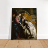 The Vision of the Blessed Hermann Joseph by Anthony van Dyck | Vintage Art wall art print - Brushed Aluminum Print - 40x50 cm / 16x20″ - 