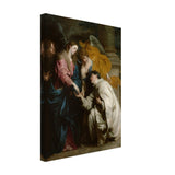 The Vision of the Blessed Hermann Joseph by Anthony van Dyck | Vintage Art wall art print - Canvas - 30x40 cm / 12x16″ - 