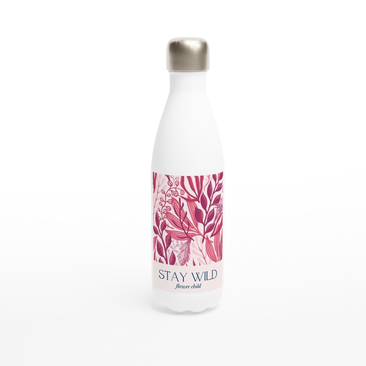 White Stainless Steel Water Bottles & Travel Mugs | Stay Wild - White 17oz Stainless Steel Water Bottle - 