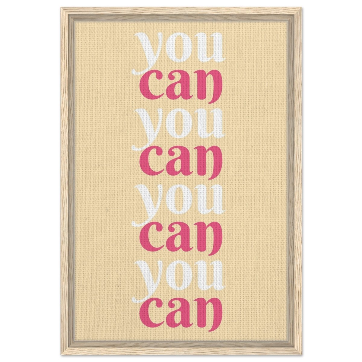 "You Can" | Motivational Art wall art print - Framed Canvas - 40x60 cm / 16x24″ - Wood frame