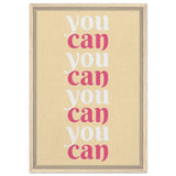 "You Can" | Motivational Art wall art print - Framed Canvas - 40x60 cm / 16x24″ - Wood frame