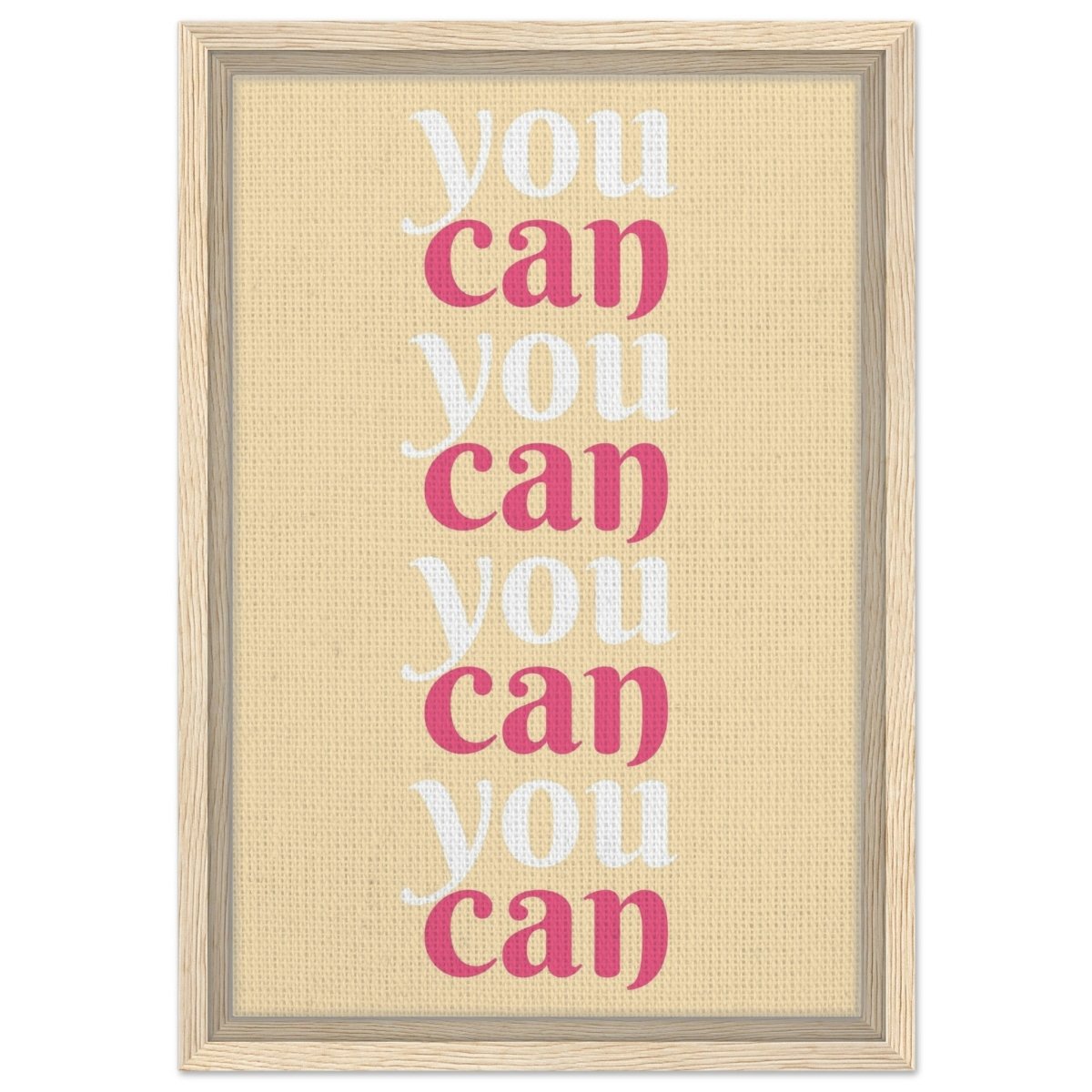 "You Can" | Motivational Art wall art print - Framed Canvas - 30x45 cm / 12x18″ - Wood frame