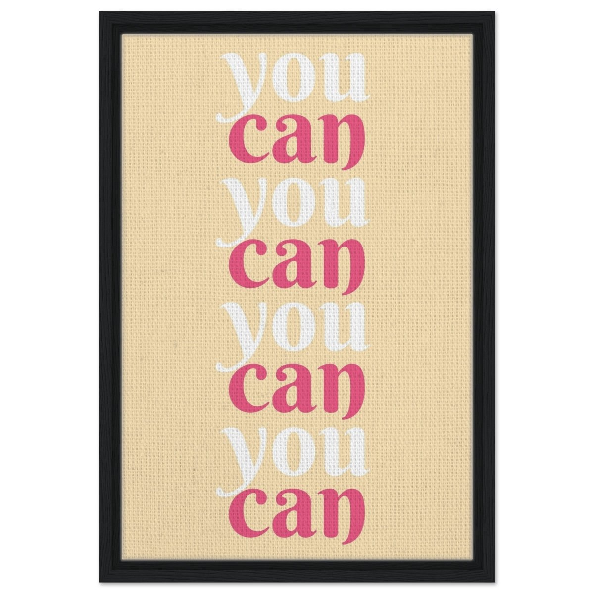 "You Can" | Motivational Art wall art print - Framed Canvas - 40x60 cm / 16x24″ - Black frame