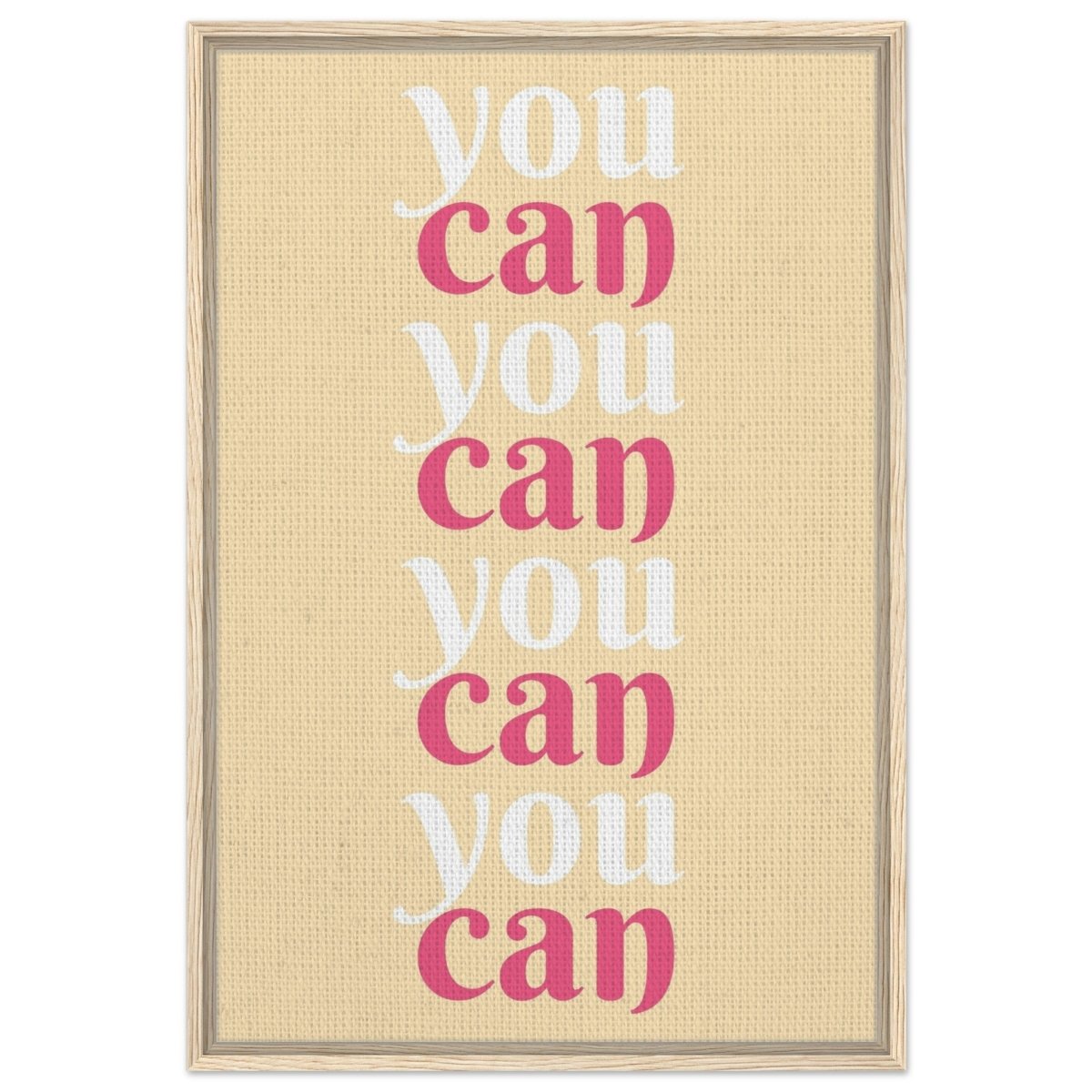 "You Can" | Motivational Art wall art print - Framed Canvas - 60x90 cm / 24x36″ - Wood frame