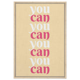 "You Can" | Motivational Art wall art print - Framed Canvas - 60x90 cm / 24x36″ - Wood frame